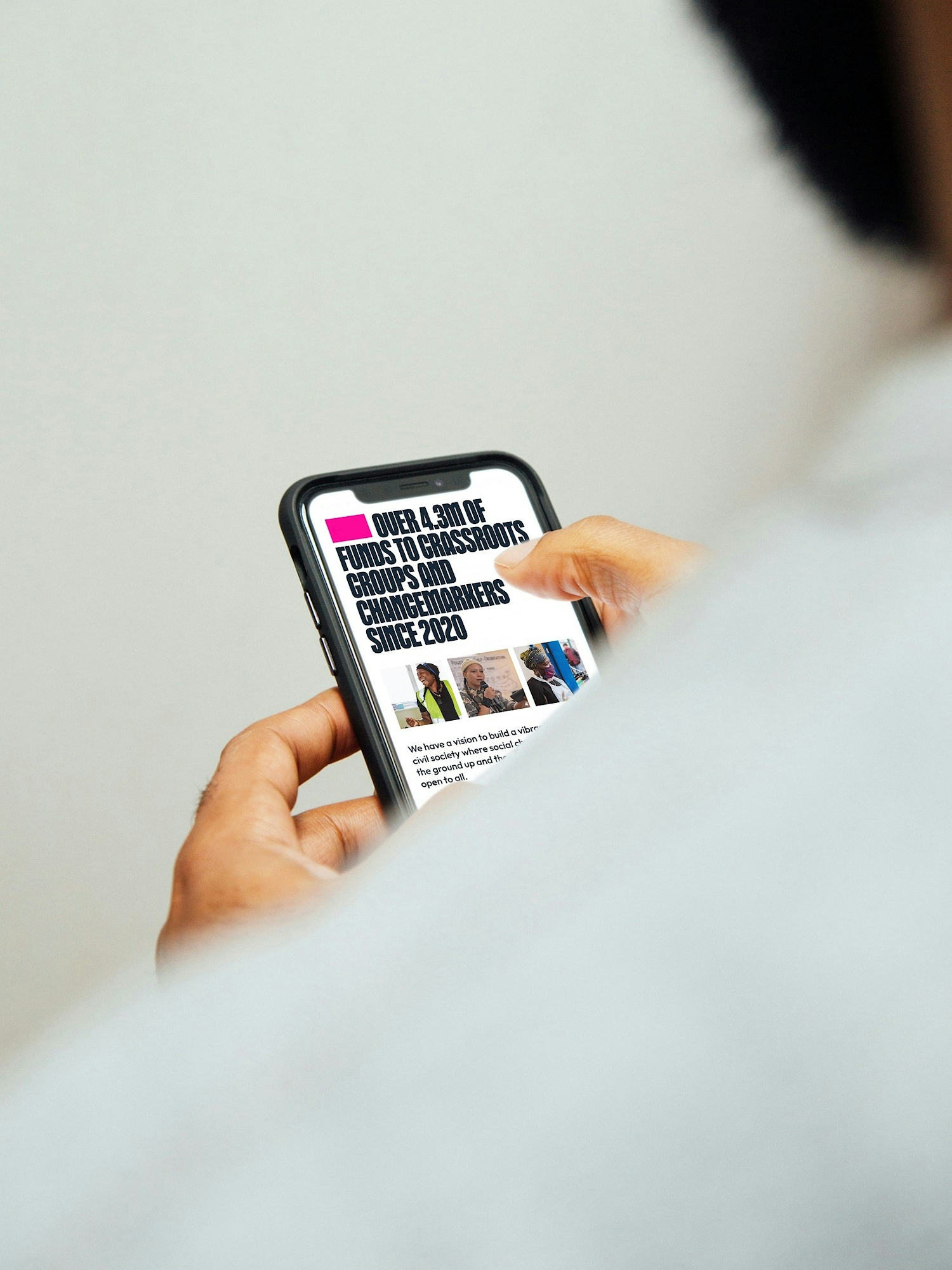 The new website for The Social Change Nest being used